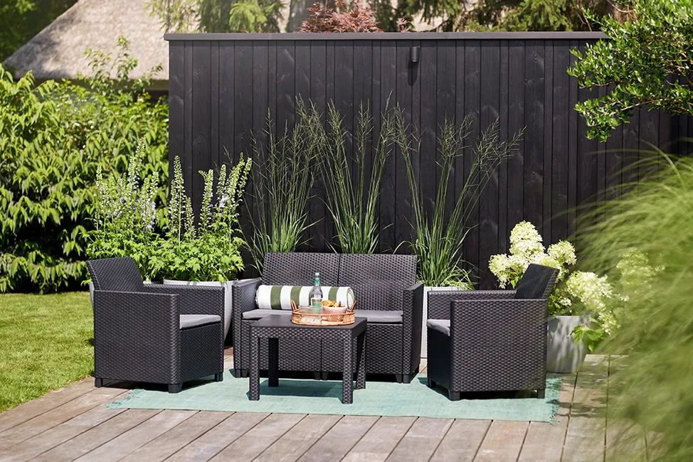 Marie 4 Seater Lounge Set - Graphite