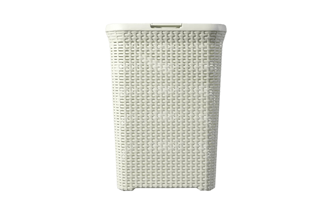 סל כביסה סטייל ראטן 40 ליטר - STYLE - קרם