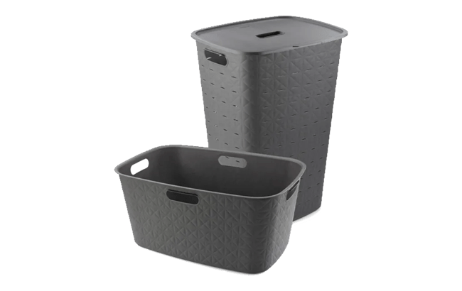 סל כביסה סופטקס 45 ליטר - אפור