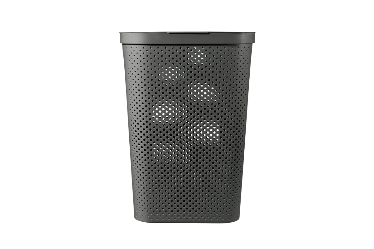 Infinity Dots Wasmand 60L - Antraciet