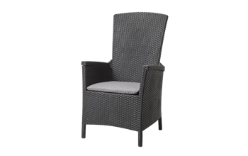 Vermont Gartensessel - 64x68x107cm - Grau - Balkon-Sets und Balkonmöbel