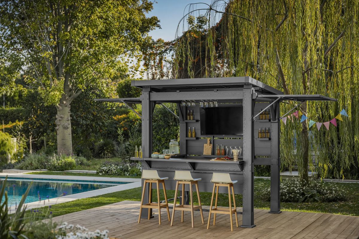 Bar Grill Gazebo Signature 247x200x238 cm  - Marrón