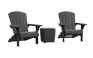 Troy Adirondack Tuinstoelen met Luzon tafel - 81x80x96,5cm - Antraciet
