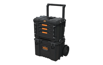 ארגז מקצועי נייד + מערכת 3 מגירות ROC - שחור - מערכת מקצועית מודולרית ROC
