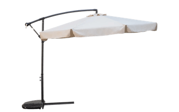 שמשיית צד 3 מטר - לבן-קרם - שמשיות לגינה ולמרפסת