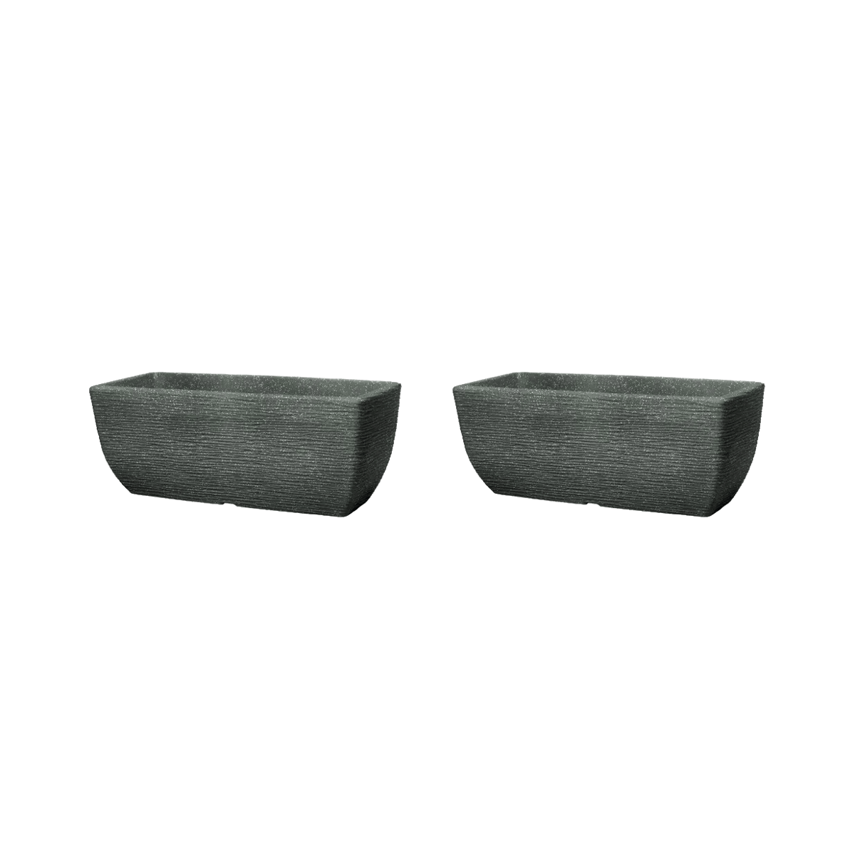 Cotswold Trough Planter 60cm Set of 2 - Marble Green