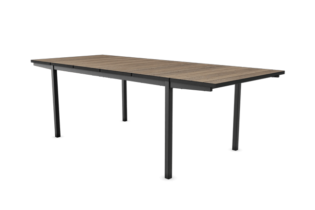 Mesa comedor de exterior Porto extensible 155–233x94x75 cm - Marrón
