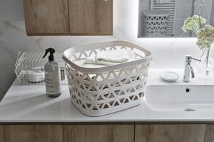 Oceana Wasmand 30L - Wit - Wasmanden