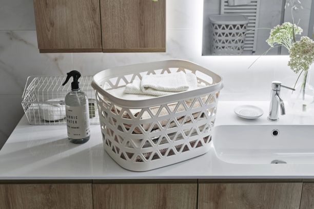 Oceana Wasmand 30L - Wit - Wasmanden