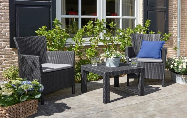 מערכת ישיבה רוסריו בלקוני - אפור כהה