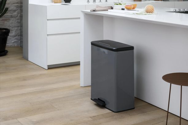 Decobin Duo Prullenbak 26L+26L - Grijs - Prullenbakken