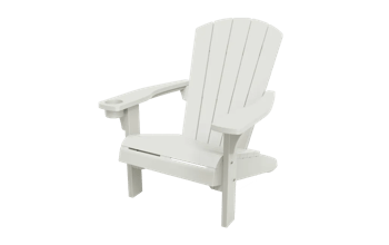 Sillón de exterior Alpine Adirondack 80x93x93 cm - Blanco - Sillones de exterior
