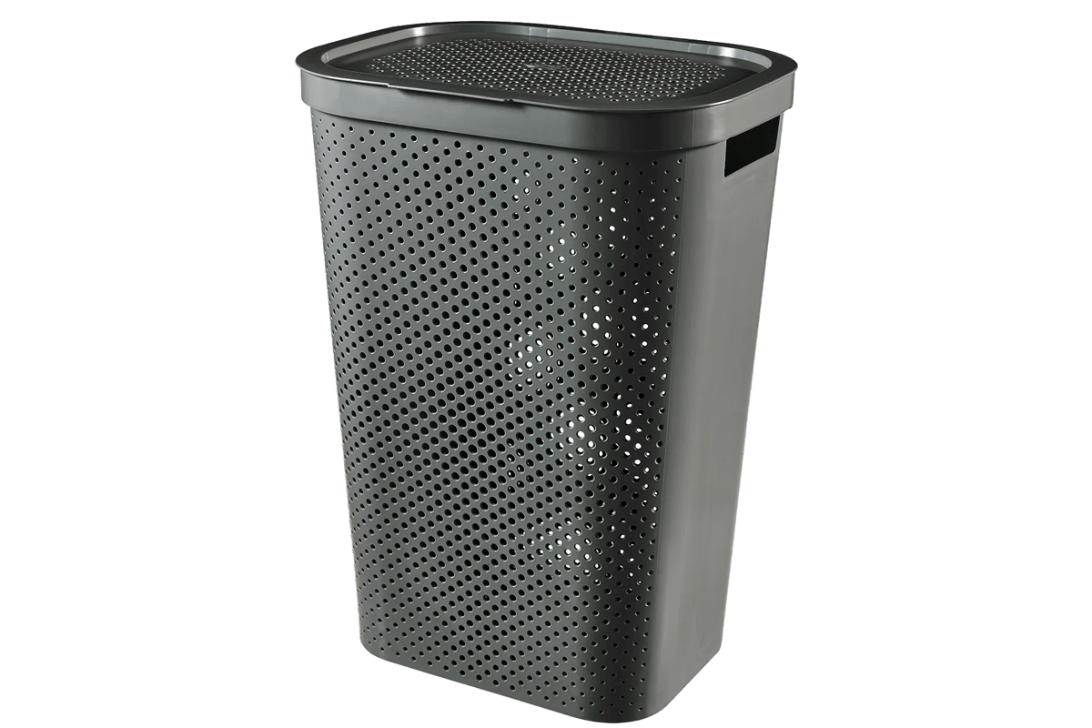 Infinity Dots Wasmand 60L - Antraciet