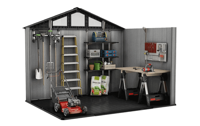 Stronghold 10x8 Shed​ - Large Storage Shed - Gray - Keter US