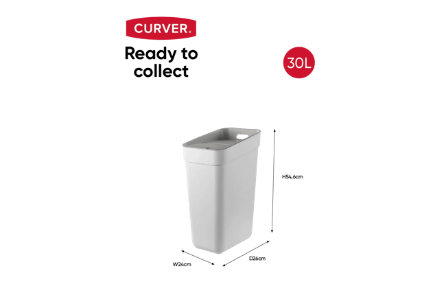 פח מיחזור 30 ליטר READY to Collect - לבן