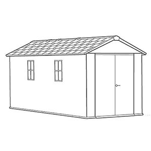 Newton Plus Shed 17x7.5ft - Grey