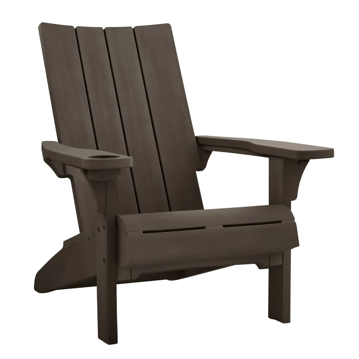 Modern Adirondack Chair With Cup Holder Brown - Keter US