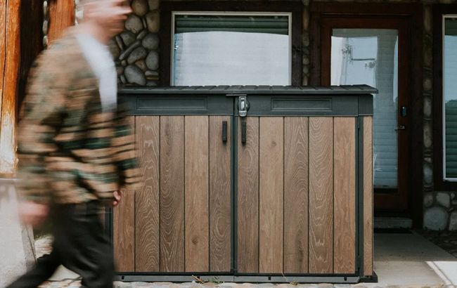 Remise de rangement horizontale en noyer Signature brune – Keter Canada