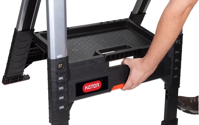 Lot de 2 tréteaux ajustables Lumberjack - Noir