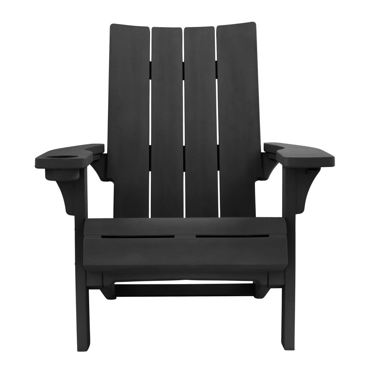 Chaise Adirondack moderne avec porte-gobelet Noire – Keter Canada