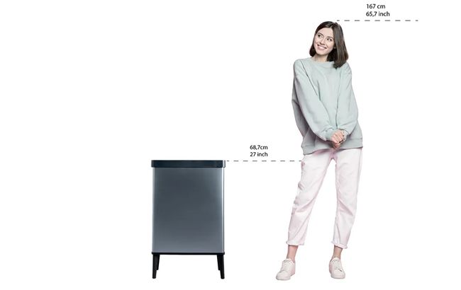 פח ורטו גבוה 54 ליטר - כחול פנינה