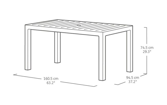 פינת אוכל באלי- שולחן ו 4 כיסאות - חום