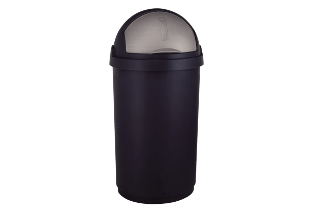 Roll Bullet Prullenbak 50L - Zwart - Afvalemmers