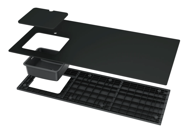 מטבח חוץ קומפקטי ונציאני - דמוי עץ בגווני חום