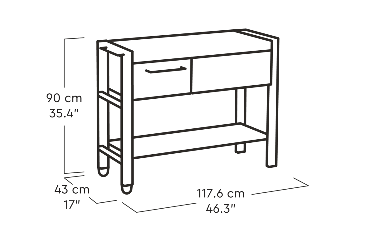 Hosting Party Tafel - 112x43x90 cm - Walnut