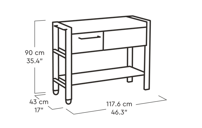 Ausziehbarer Partytisch - Walnuss