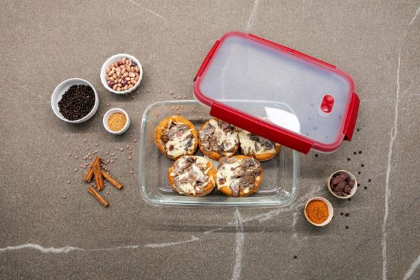 Smart Cook Ovenschaal 2,3L - Transparant/Rood - Keuken en koken