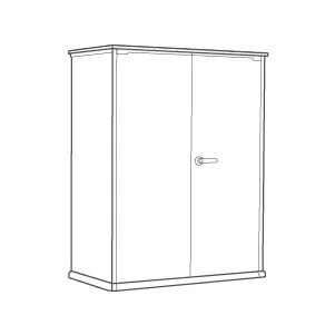Signature Vertical Storage Shed in Walnut Brown - 4.6x2.4 Shed - Keter US