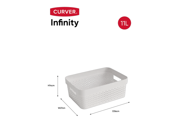 Infinity Dots Opbergbox 11L - Wit