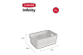 Infinity Dots Opbergbox 11L - Wit