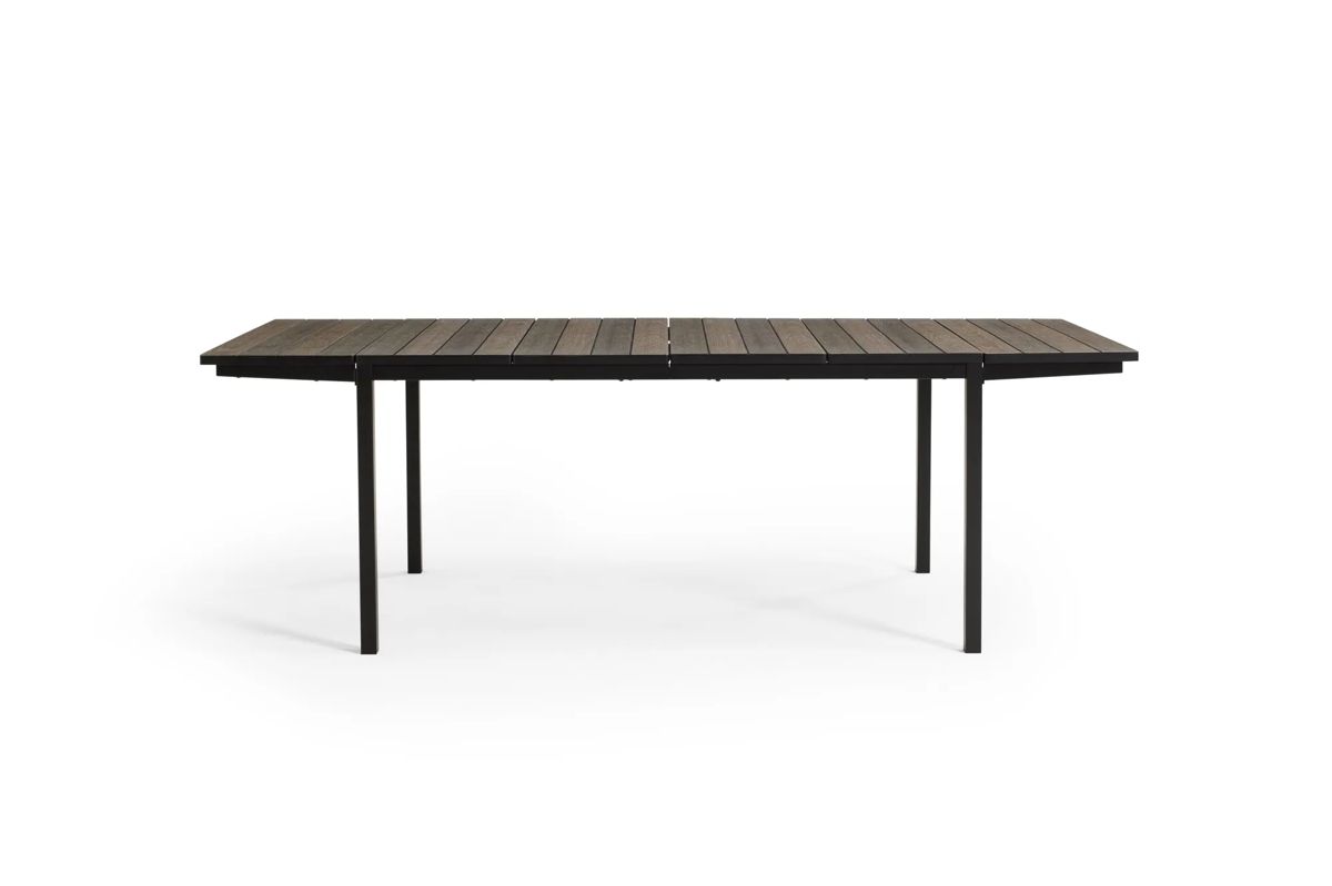 Mesa comedor de exterior Porto extensible 155–233x94x75 cm - Marrón