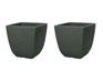 Cotswold Square Planter 32cm Set of 2 - Marble Green