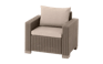 Pack de 2 sillones de exterior California 83x68x71.5 cm - Capuchino