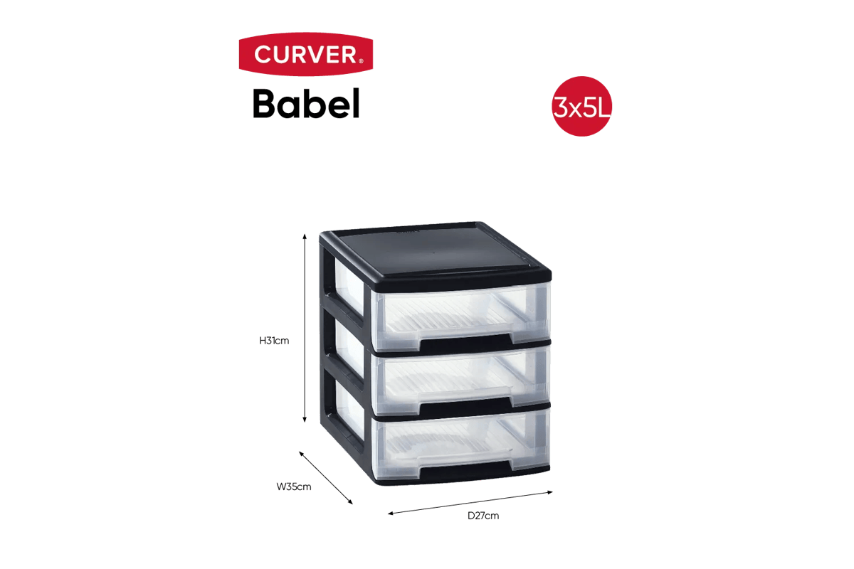 Babel Ladesysteem 3x5L - Zwart
