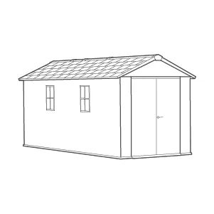 Signature Apex Shed 7.5x17ft - Rosewood