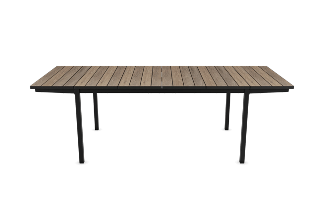 Mesa comedor de exterior Porto extensible 155–233x94x75 cm - Marrón
