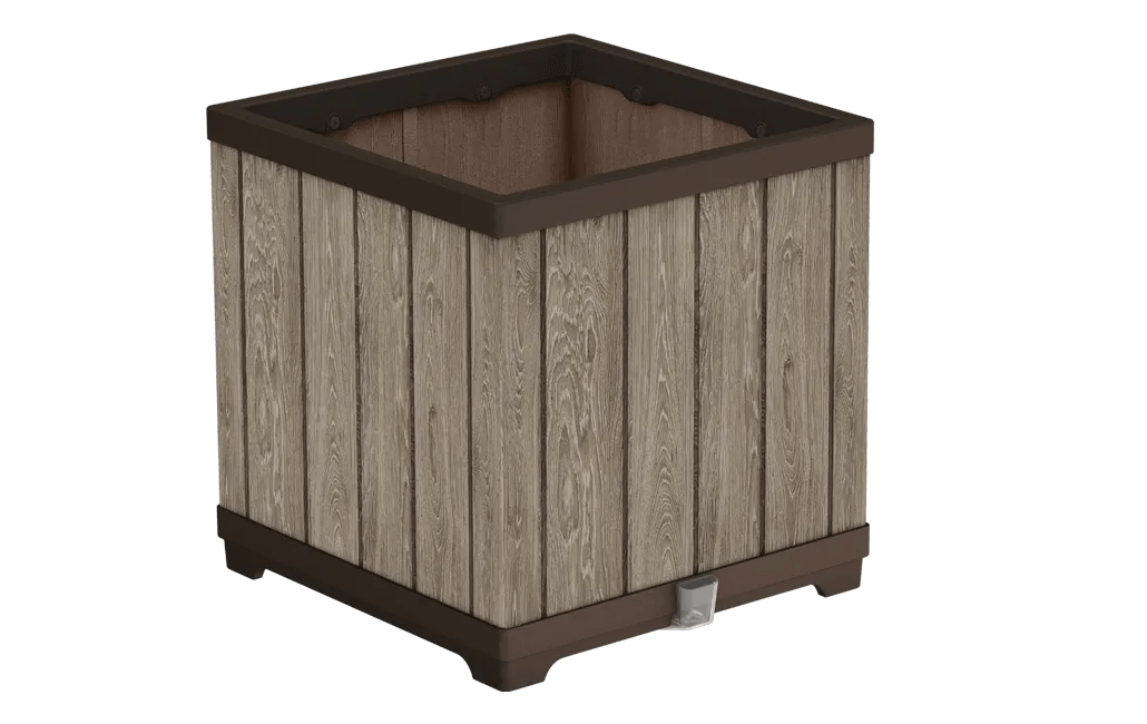 Signature Square Planter  - Ashwood Brown