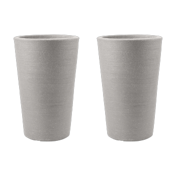 Varese Medium Planter 35cm Set of 2 - Alpine Grey - Planters