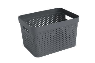 Infinity Dots Opbergbox 17L - Antraciet - Opbergen