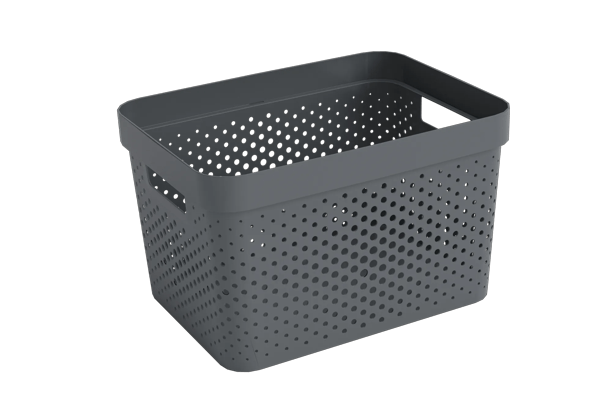 Infinity Dots Opbergbox 17L - Antraciet - Opbergen