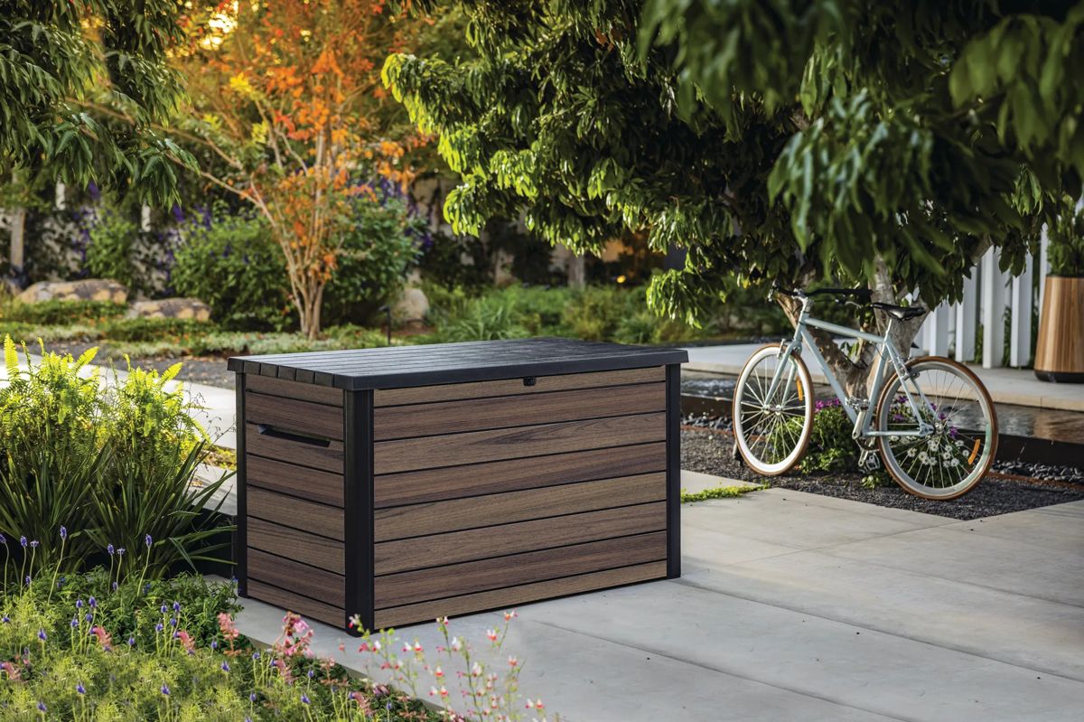 Ontario 870L Storage Box with Divider - Rosewood