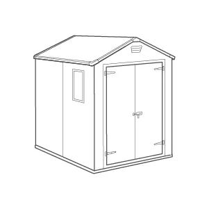 מחסן גינה מנור 6X8 - אפור