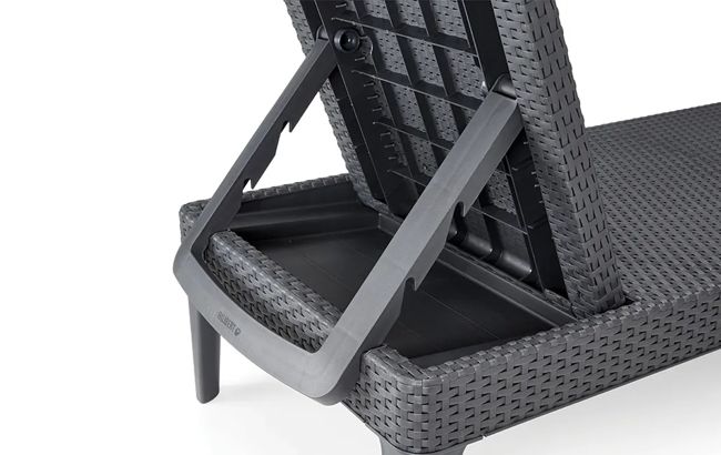 מיטת שיזוף ג'איפור - אפור כהה