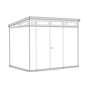 Cortina Green Large Storage Shed - 9x7 Shed - Keter US
