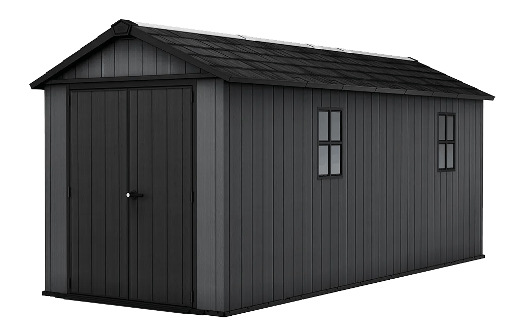 Abri de jardin Newton Plus 7517 - 11,2m2 - Gris Aspect Bois