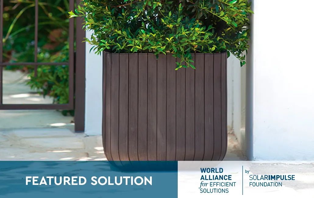 Set 2x Macetero Polyal Wood Planter - 29,5x29,5x29,7 cm y 21,5L